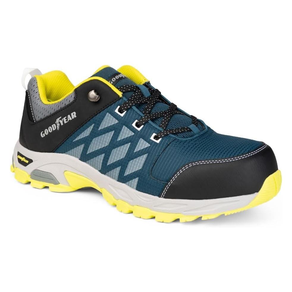 Goodyear, Werkschoenen, S1P Veiligheidsschoen Petrol/limoen Maat 44 (S1P, 44)