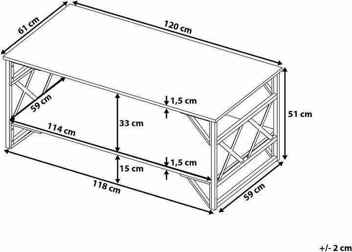 Produktbild Beliani Bolton (120 x 61 x 51 cm)