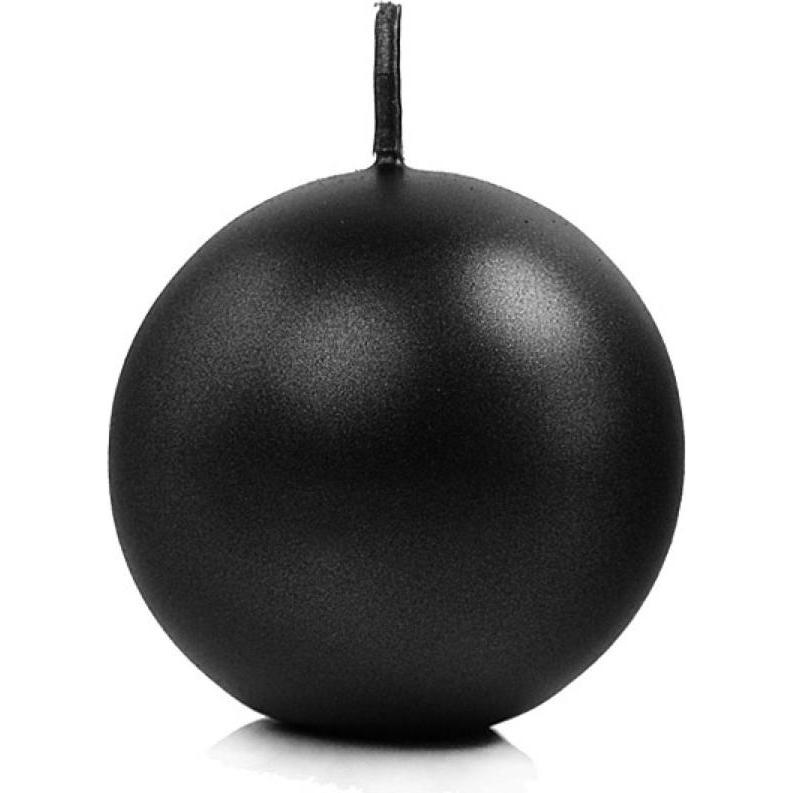 Partydeco, Kerzen, Schwarze Kugelkerze - 6cm (10stk) (10 Stk.)