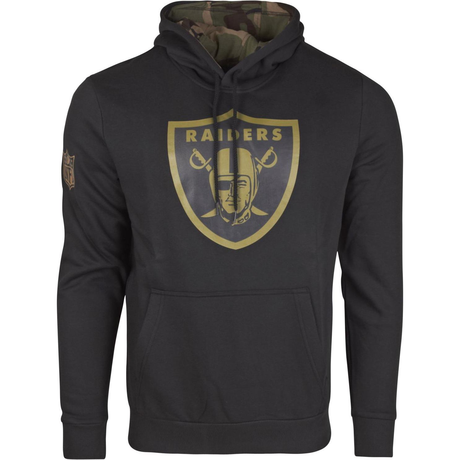 New Era, Herren, Pullover, Fleece Hoody - NFL Oakland Raiders schwarz - L, Schwarz, (L)
