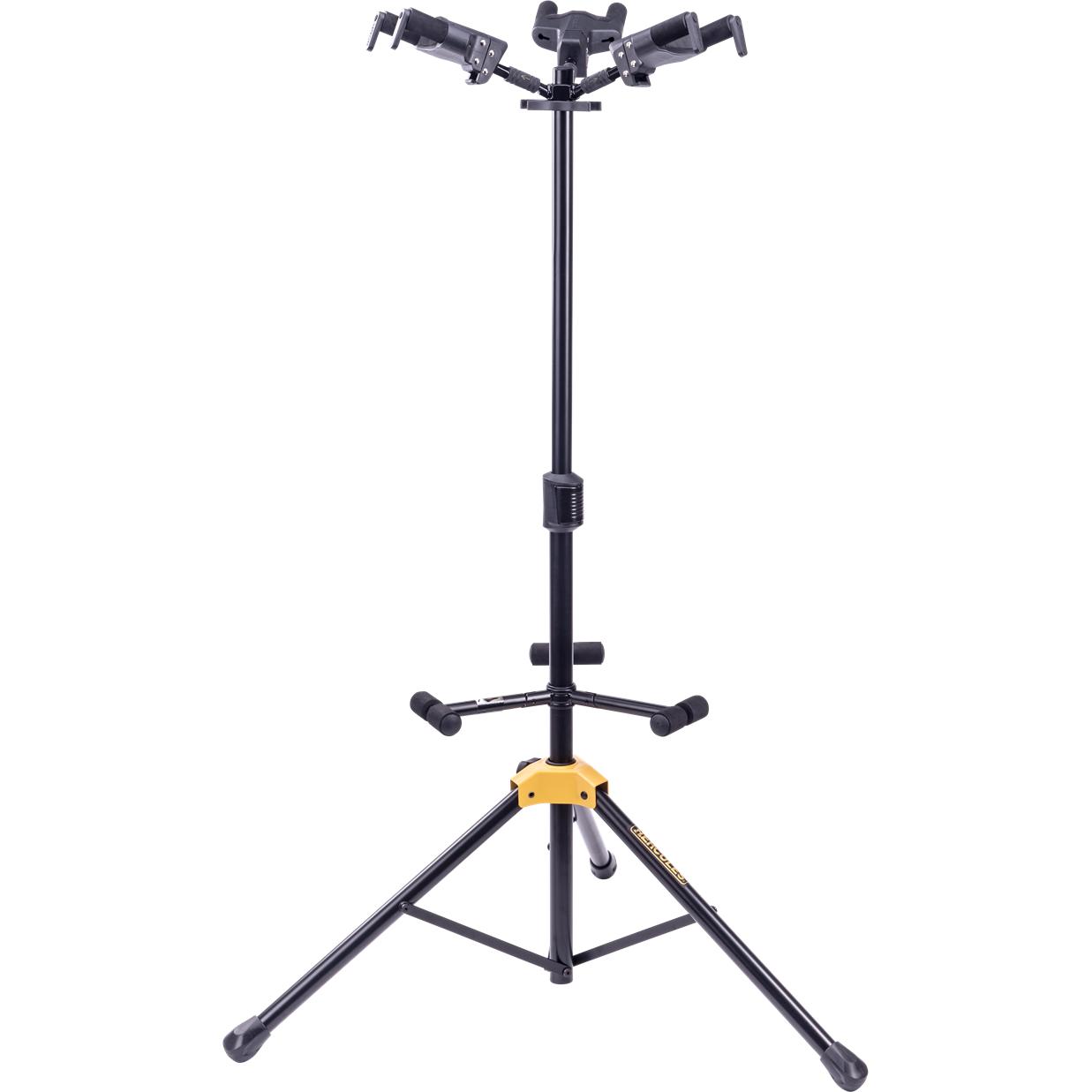 Hercules Stands Gitarrenständer 3-fach (Gitarre, Bass, E-Gitarre), Instrumentenständer + Halter, Schwarz