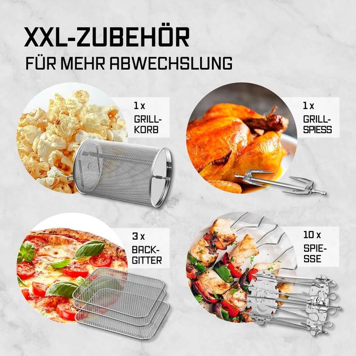 Produktbild Gourmetmaxx Heissluftofen «Multicrisp» 12.5, 12 Programme, mit Panoramadach