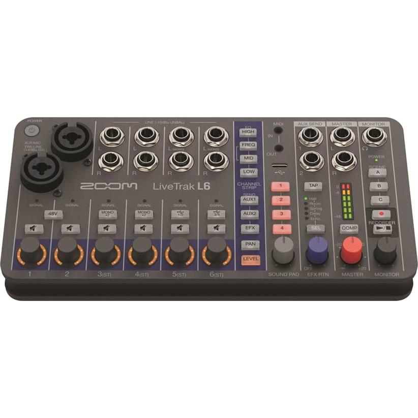 Zoom LiveTrak L-6 (Studio- und Livemixer), Mischpult