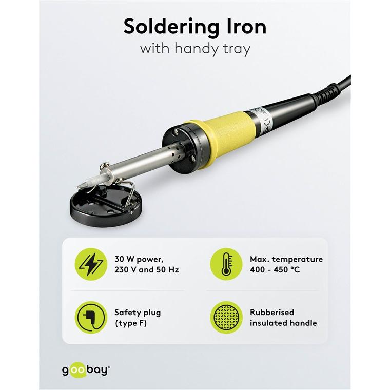 Thumbnail - FixPoint, Lötgerät, Lötkolben 30 W 230 V mit Lötspitzen, 1,25 m