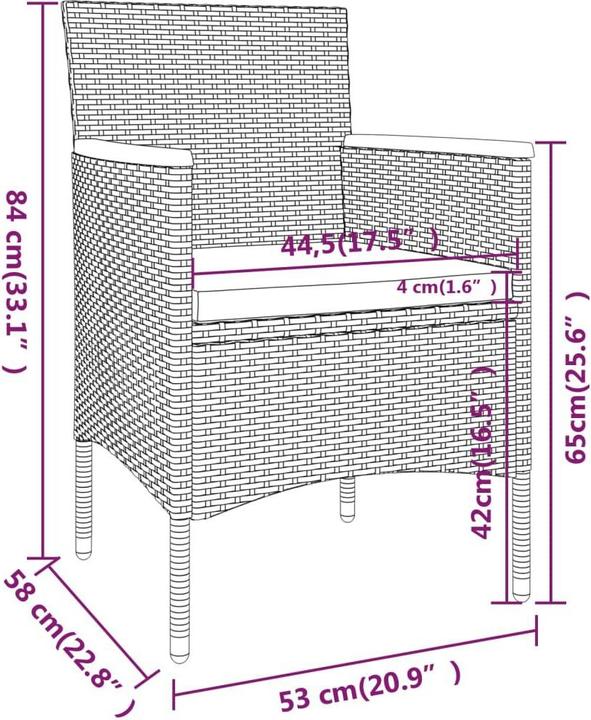 Produktbild vidaXL Garten Bistro Set