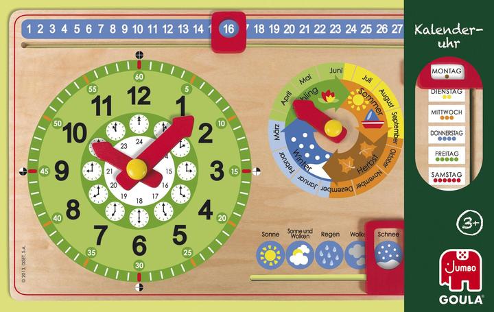 Actual product image Goula Calendar clock small format (German)