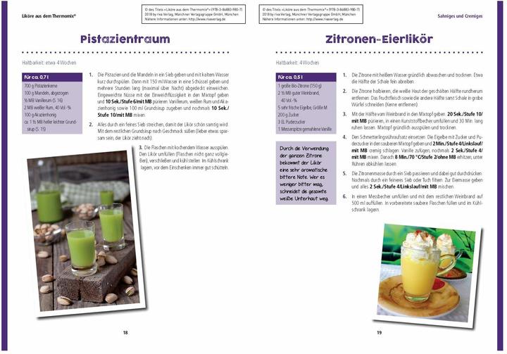 Nährwerte und Zutaten Liköre aus dem Thermomix® (Deutsch, Elisabeth Engler, 2018)