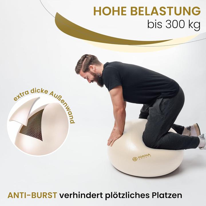 Actual product image Kiana sports Gymnastik- und Sitzball mit Noppen inkl. Pumpe (65 cm)