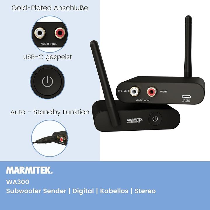 Actual product image Marmitek Wireless Subwoofer Transmitter (30 m)