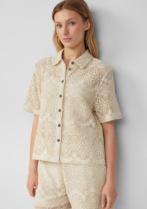 Actual product image S.Oliver T-Shirt Leicht transparentes Shirt aus Häkelspitze (40)