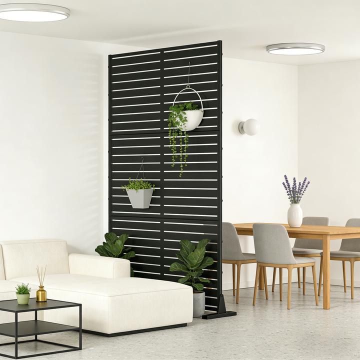 Image du produit Casa.Pro Trennwand Nodepp verzinkter Stahl 180x90 cm Schwarz