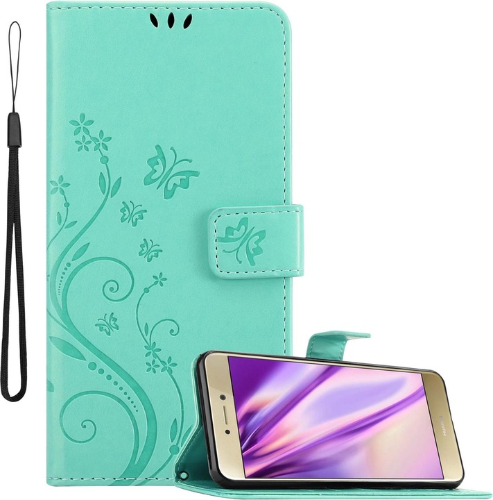 Produktbild Cadorabo Flower Book Cover (Huawei P8 Lite (2017), Huawei P9 Lite (2017))