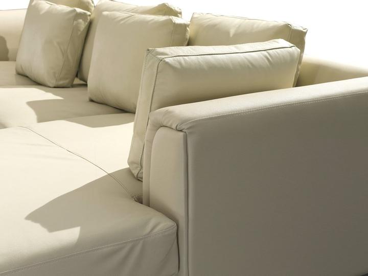 Produktbild Beliani Linkes Leder-Ecksofa beige Farbe OSLO (Ecksofa)