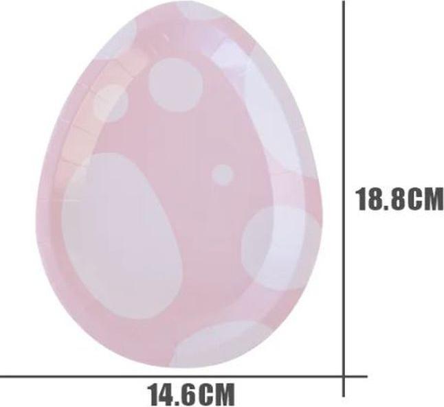 Actual product image MU Style Disposable paper plate Easter egg (8x)