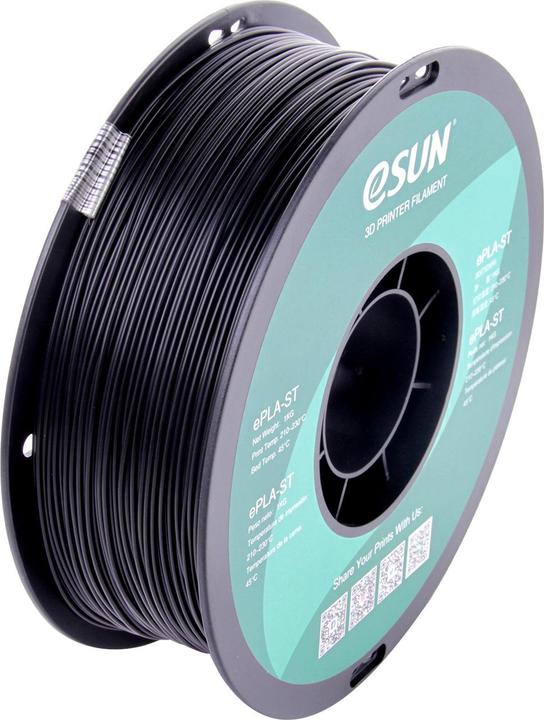 Produktbild eSUN ePLA-ST 1,75mm Black 1kg 3D Filament (PLA, 1000 g)
