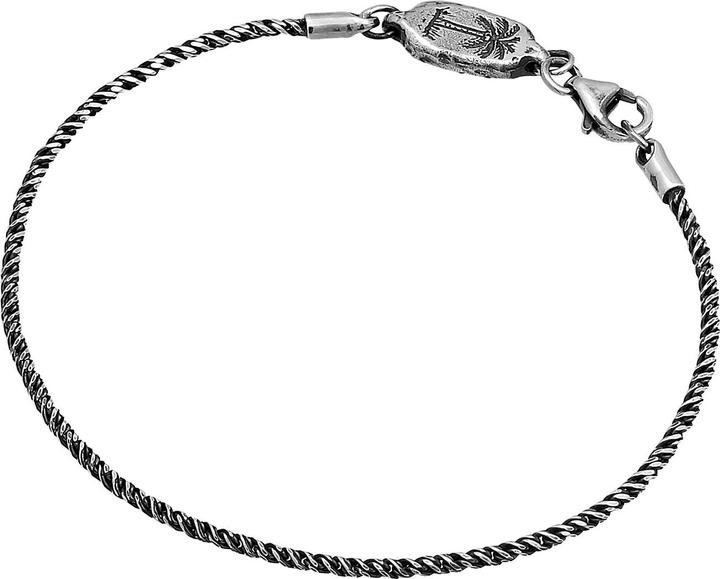 Immagine prodotto Haze & Glory Armband Herren Kordelkette - Paradise 925 Silber oxidiert (21 cm, Argento 925)