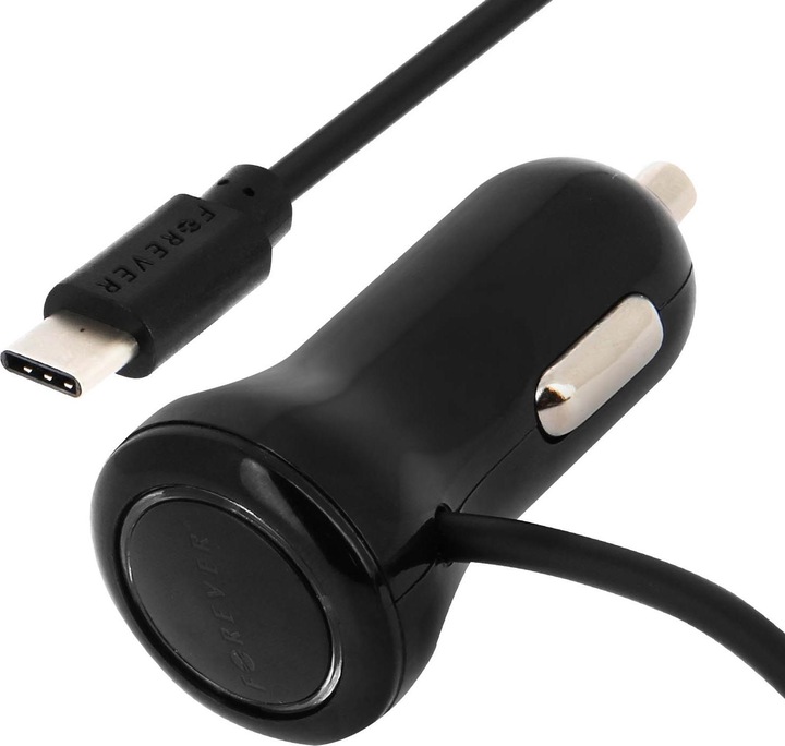 Immagine prodotto Forever Caricabatterie da auto per accendisigari, 2,1A USB tipo C