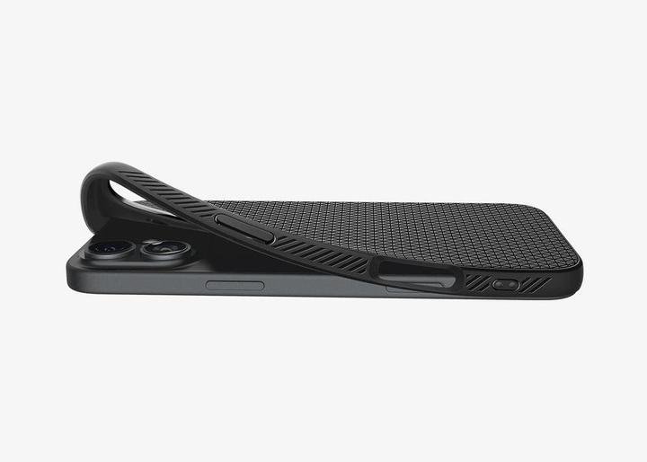 Actual product image Spigen Liquid Air iPhone 16 Plus czarny/matte black ACS08066 (Apple iPhone 16 Plus)