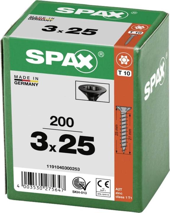 Image du produit Spax Vis pour panneaux agglomérés (200 Vis par pièce)