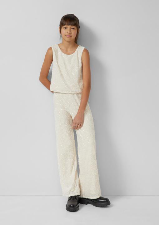 Immagine prodotto s.Oliver Bluse Samttop mit Pailletten, Cut-Out und Schleife (146, 152)