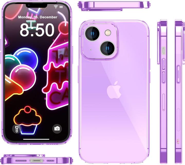 Actual product image Nalia Clear Transparent Neon Silicone Sleeve (Apple iPhone 14)