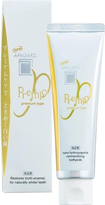 Apagard PREMIO Dentifrice reminéralisant à la nano-hydroxyapatite 100g Type Premium Goût double menthe