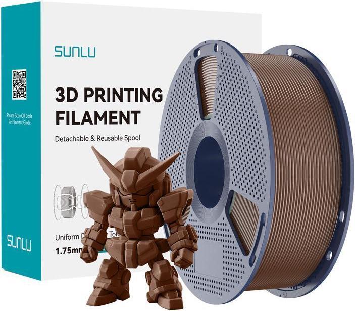 Actual product image Sunlu Filament PLA+ 2.0 (kawowy brązowy) (PLA, 1.75 mm)