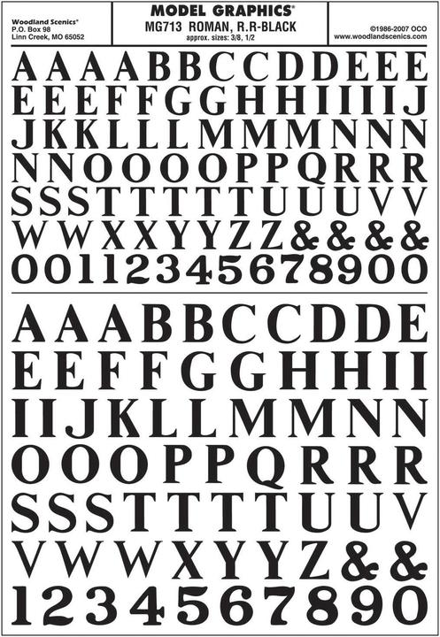 Bachmann Trains Zahlen& Buchstaben, schwarz