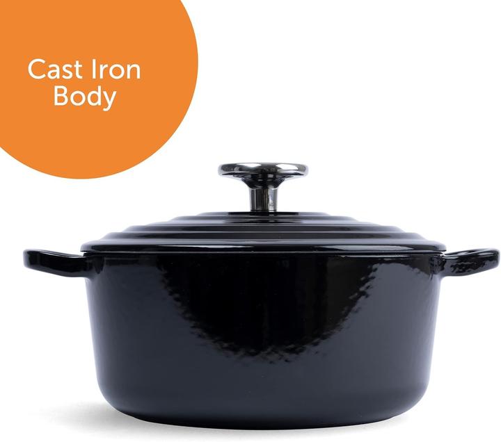 Image du produit BK Bourgogne Braadpan - 24 cm - Jet Black (24 cm, Cocotte + faitout, Fonte)