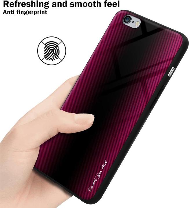Actual product image Cadorabo TPU Striped Glass Cover (Apple iPhone 6 Plus)