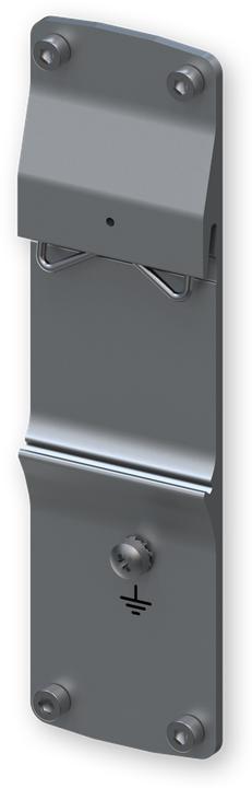 Teltonika TSW1 rear panel with DIN rail