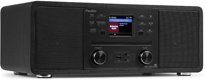 Produktbild Audizio DAB+ Radio Avola Schwarz, Radio Tuner: FM, DAB+ (FM, DAB+, Bluetooth, WLAN)