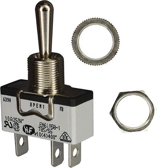 Produktbild APEM Kippschalter 1-polig E-A-E 10A 250VAC