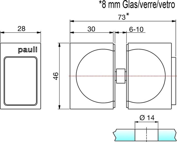 Actual product image Pauli+Sohn Glass door knobs 8273 (Door knob)