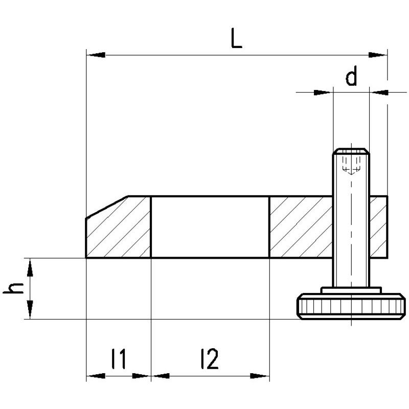 Thumbnail - Amf, Zubehör Maschine, Spanneisen gerade verstellbar