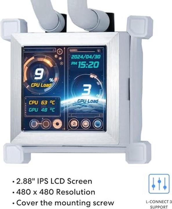 Image du produit Lian-Li Système complet de refroidissement à eau HydroShift LCD 360S - blanc