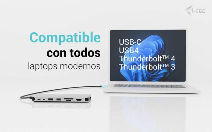 Produktbild i-tec USB-C Nano 3x LCD Dock (USB-C, 9 Ports)