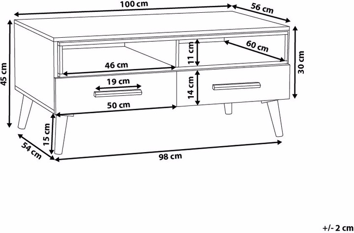 Actual product image Beliani Alloa (100 x 45 x 56 cm)