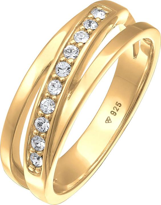 Actual product image Elli Ring Band Ring Wrap Ring Crystals 925 Silver (52, 925 Silver)