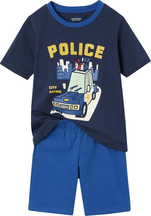 Produktbild Vertbaudet Bio-Kollektion: 2er-Pack Jungen Sommer-Schlafanzüge mit Polizei-Print (98)