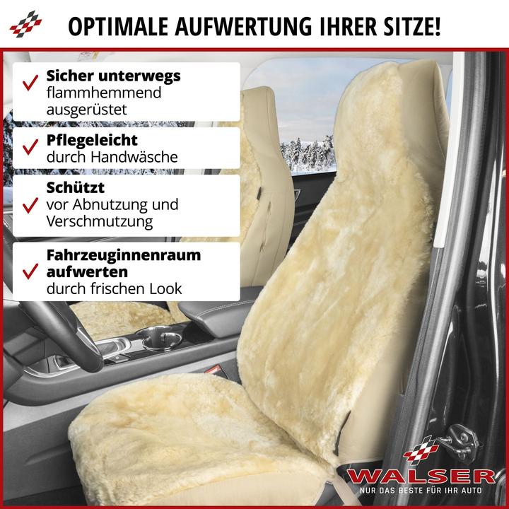 Actual product image Walser Car seat cover lambskin lambskin cover Zoya car seat cover lambskin anthracite