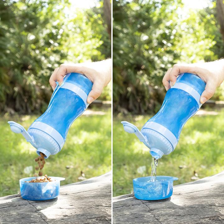 Actual product image InnovaGoods Portable water bottle and food bowl for dogs (0.30 l)