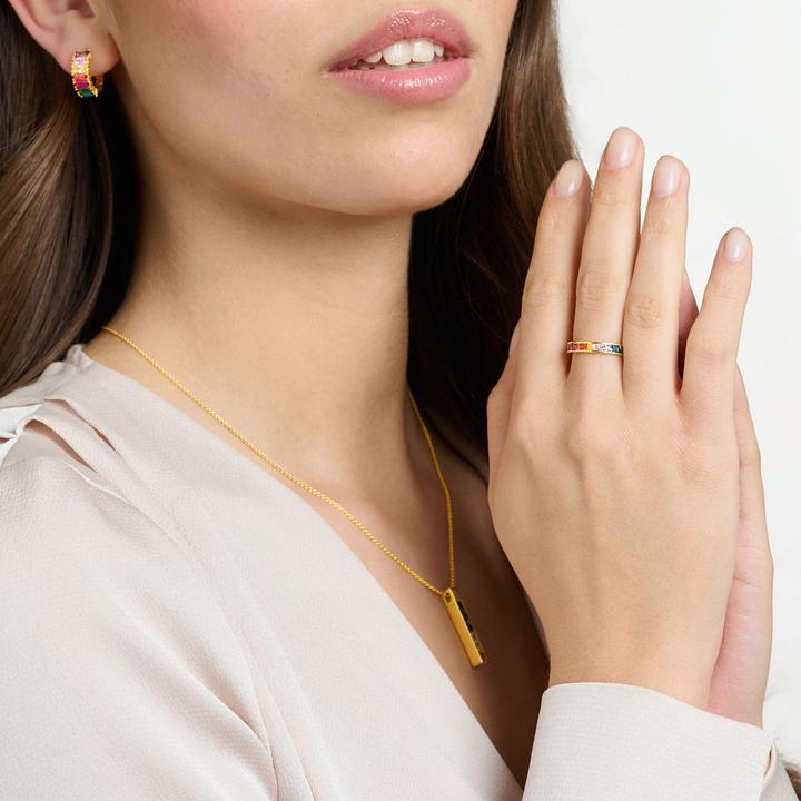 Produktbild Thomas Sabo Ring Bunte Steine Gold (64, 925 Silber)