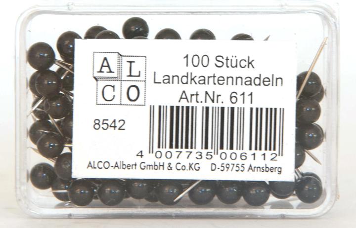 Produktbild Alco Landkarten- und Markiernadeln (100 Stück, 16 mm)