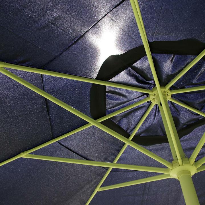 Produktbild VCM Sonnenschirm Marktschirm Ø 3,80m Blau mit Kurbel Alu Gestell Sonnenschutz