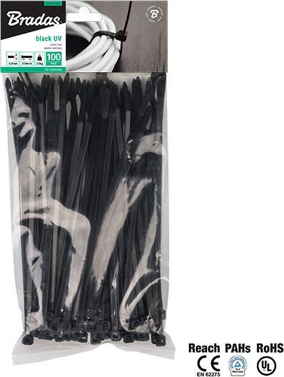Immagine prodotto Bradas OPASKA PLASTIK CZARNA 9.8x810/100szt (Fascette in plastica, 810 mm, 100 pz.)