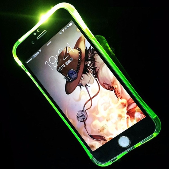 Produktbild König Design Handy Hülle LED Licht bei Anruf für Handy Samsung Galaxy J5 2016 Grün Case Neu (Samsung Galaxy J5 (2016))
