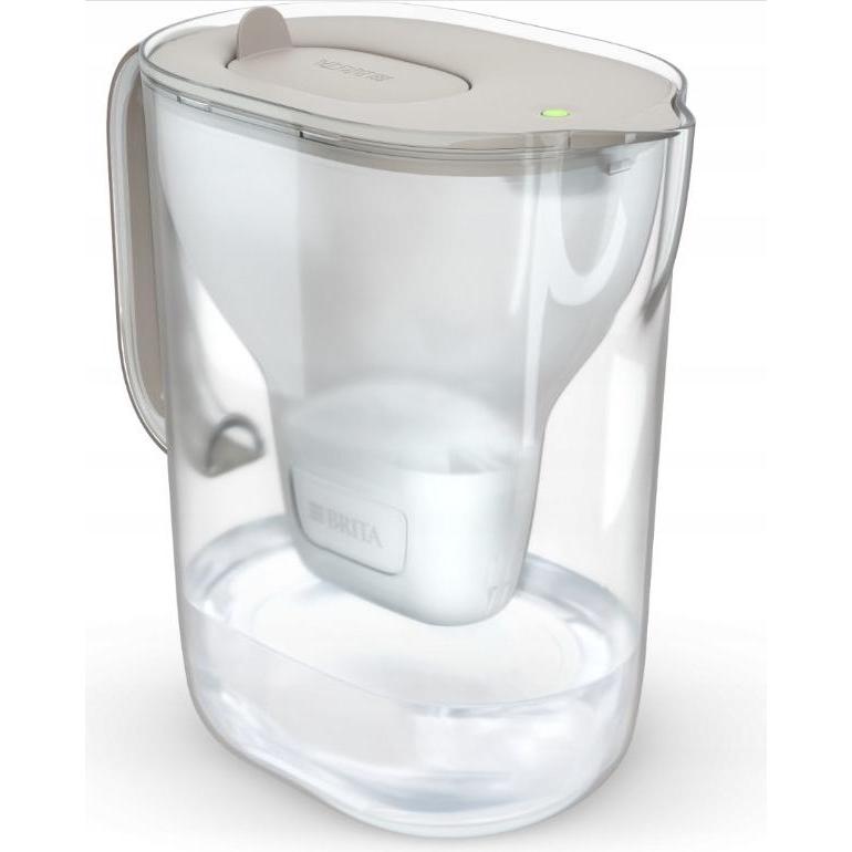 Brita Dzbanek filtrujący Style Essential XL + Filtr MX Pro Pure Performance, Caraffa filtrante, Trasparente, Beige