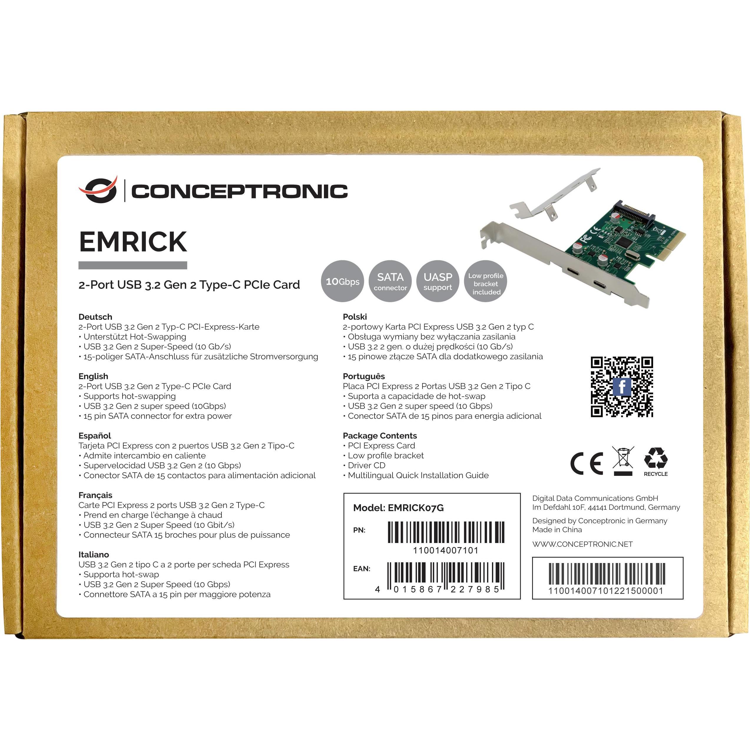 Thumbnail - Conceptronic PCI Express Card, Kontrollerkarte