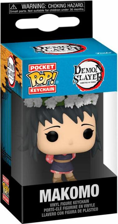 Immagine prodotto Funko Demon Slayer: Kimetsu no Yaiba POP! Portachiavi in vinile 4 cm Makomo (copricapo floreale) Display (